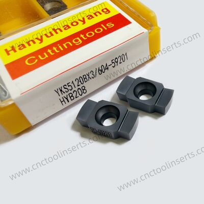 Insertos de transformação de engrenagens CNC YKS5120BX3/604-59201    PVD HYB208 revestido, para materiais difíceis (expt. ligas de alta resistência)