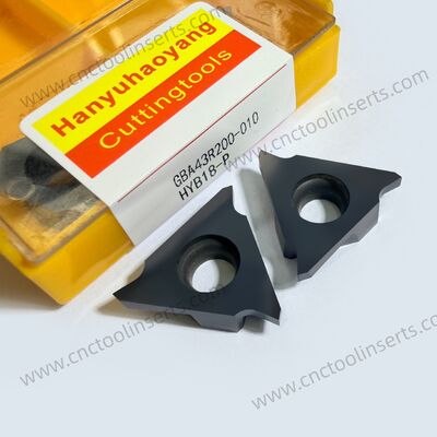 GBA43R/L200-010 모델의 비표준 굴곡 삽입, PVD 코팅 HYB208, 고온 합금을 제외한 모든 가공하기 어려운 재료를 가공할 수 있다