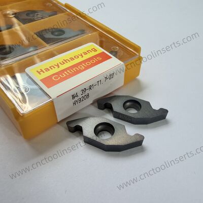 Insertino per scanalatura non standard W4.39-R1-T1.7-2Z con rivestimento PVD HYB208 per materiali difficili da lavorare